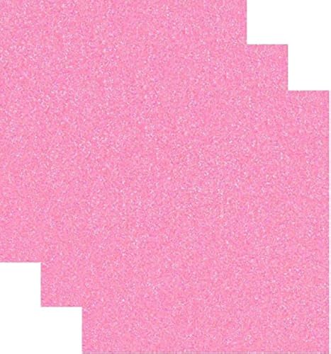 Siser Glitter Heat Transfer Vinyl HTV for T-Shirts 10 by 12 Inches (1 Foot) Sheets 3 Pack (Neon Pink) Siser Glitter Heat Transfer Vinyl HTV for T-Shirts 10 by 12 Inches (1 Foot) Sheets 3 Pack (Neon Pink)