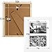 Golden State Art, 8x10 White Photo Wood Collage Frame with Tempered Glass and White Mat Displays (2) 4x6 Pictures