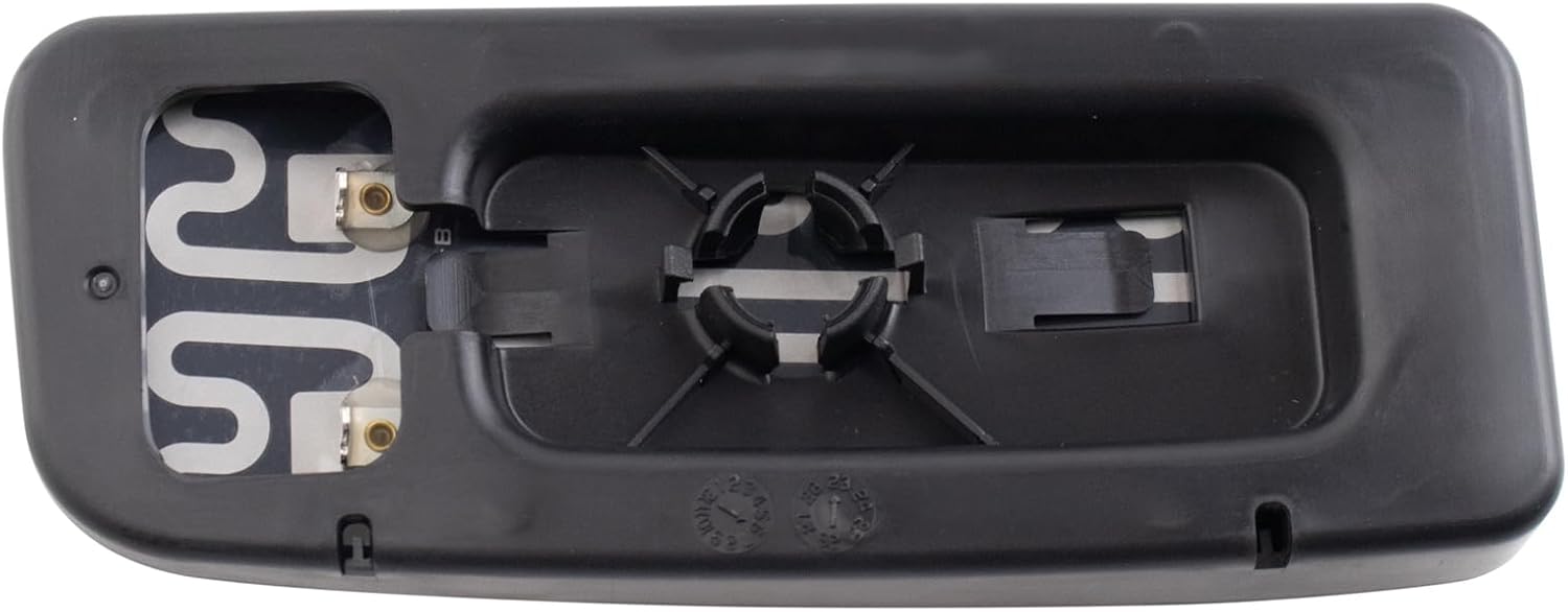 TRQ Passenger Side Heated Convex Mirror Glass Snap-On Compatible with 2010-2018 Mercedes-Benz Sprinter 2500 3500 MB1325110