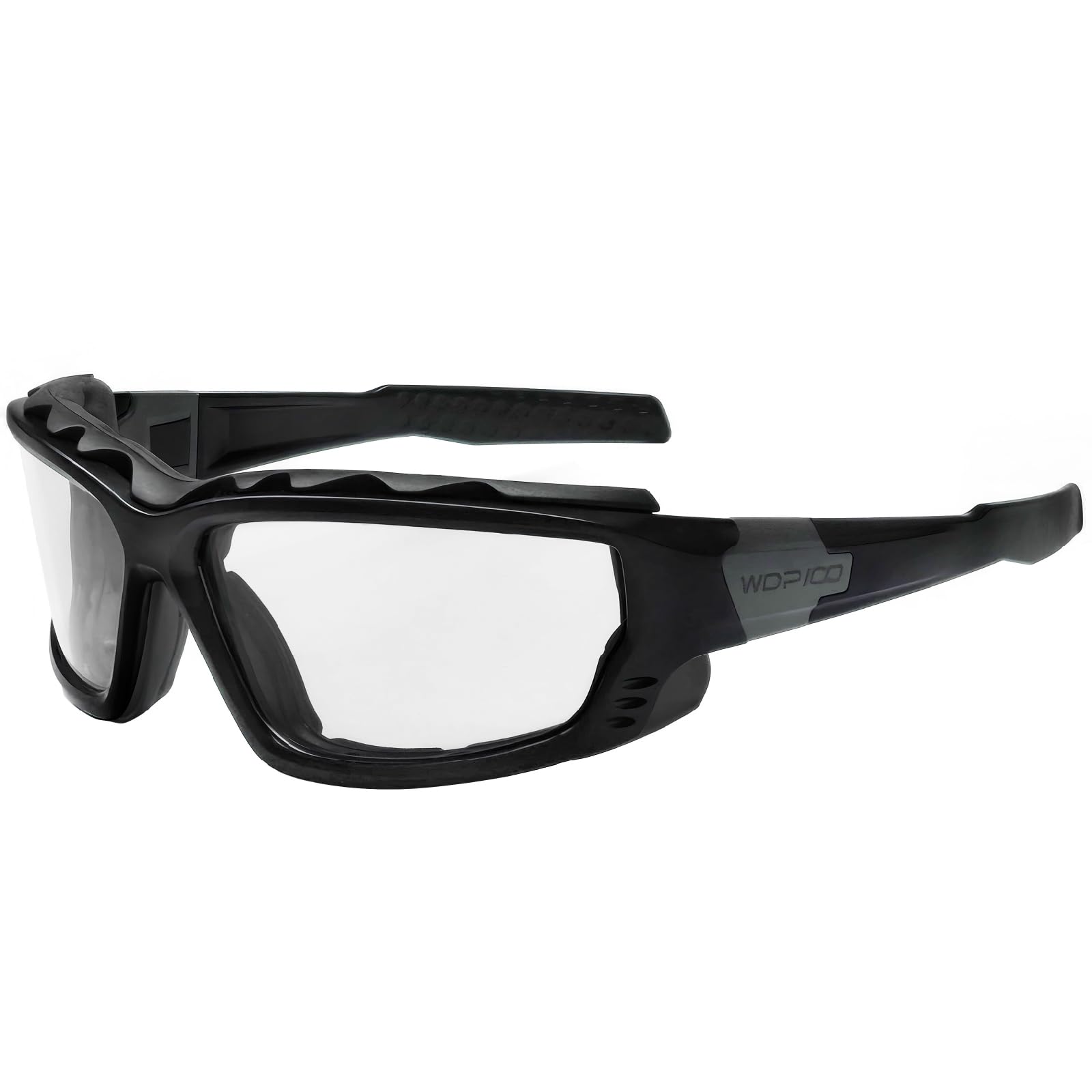 Lunettes de moto avec mousse intérieure amovible lunettes de protection powersports avec bandeau coupe vent et anti poussière pour ATV UTV