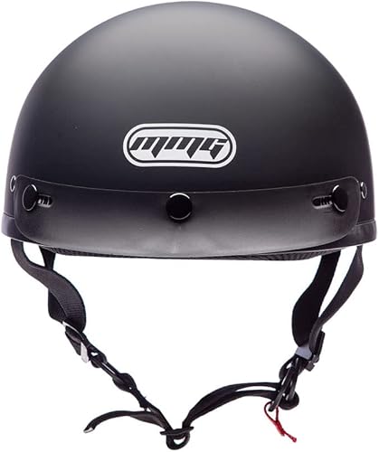 Miniatura 2 de Casco medio de motocicleta DOT Street Legal, M, Negro caucho