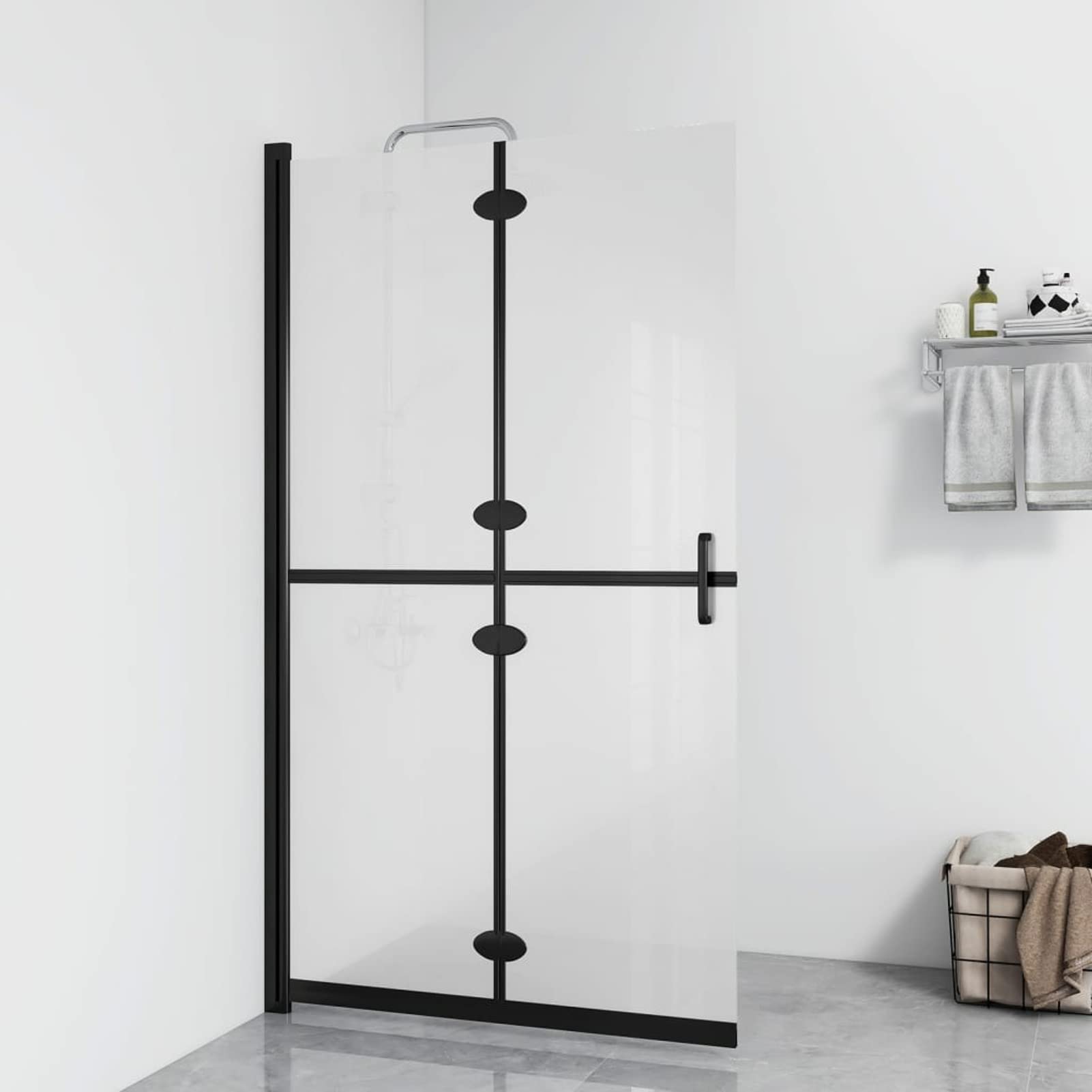 ShGaxin Mampara de Ducha Plegable Vidrio ESG Esmerilado 70x190 cm, Mampara Bañera, Mampara Baño Ducha, Cabina De Ducha, Mampara Baño