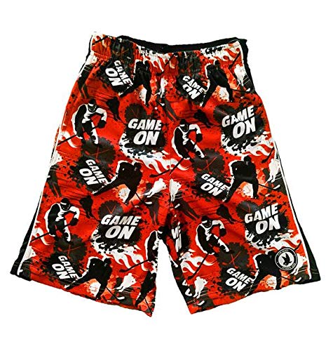 Flow Society Red Game On Flow Boys Shorts - Athletic - Basketball - Baseball - Hockey - Football - Lacrosse