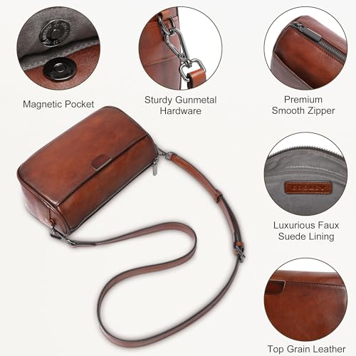 Genuine Leather Crossbody Hobo Bag