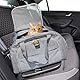 MY DUQUE – Modell CAR-GO Faltbare Hundebox und Transportbox für Katzen | ISOFIX für einfachen Einbau im Auto | Erweiterbare Hundetransportbox mit Zugriff vorn & hinten – Ideal für Flugreisen – Grau