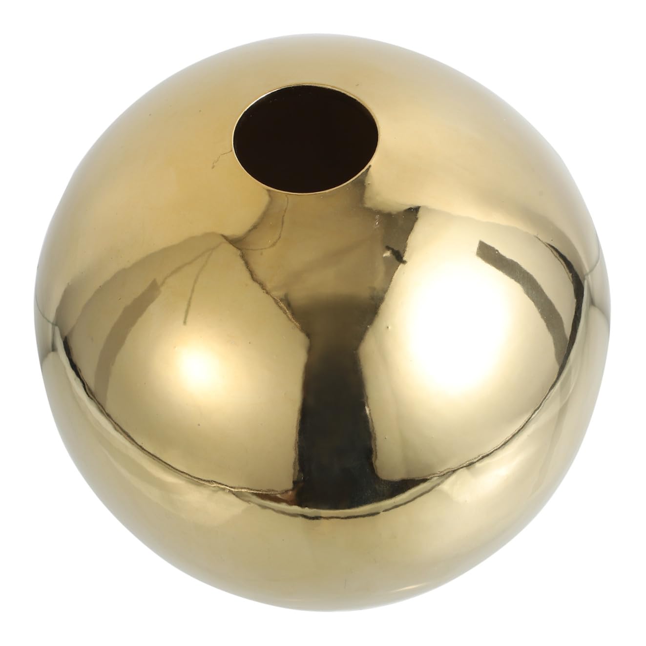 Vase en céramique dorée rond Kichvoe pot à fleurs design pour décoration salon