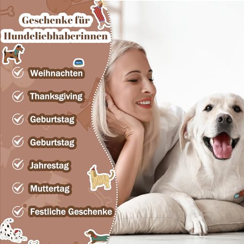 Xialvyu Geschenk für Hundemütter - Geschenkset mit personalisiertem Thermobecher & Baseballkappe Hundemama Geschenk für Frauen, Hundeliebhaber Geburtstagsgeschenk