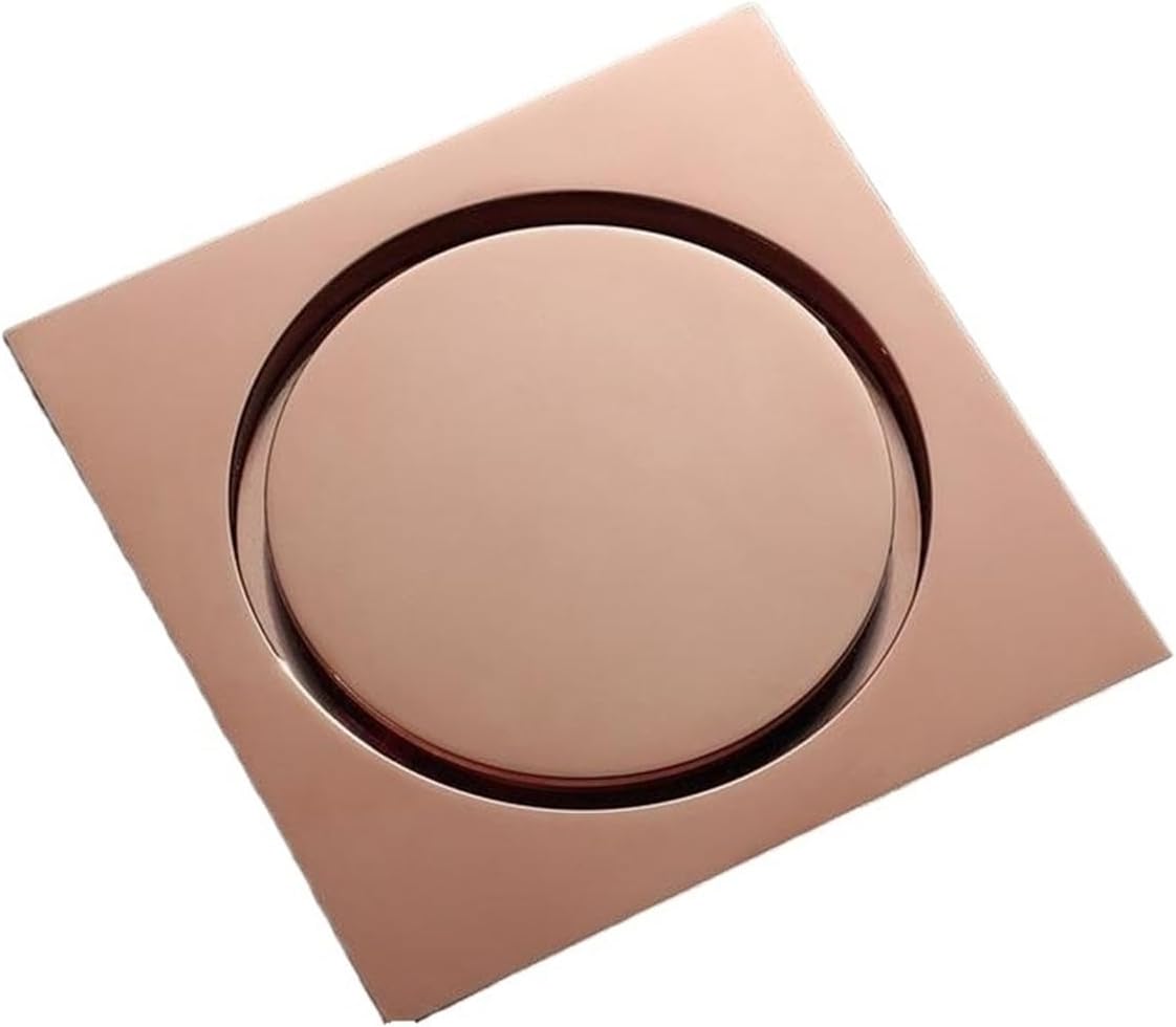 Rose Gold Bathtub Drain Stopper Bathroom Floor Shower Waste 10cm Drainer Square Toilet(C)