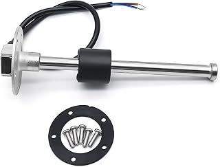 Unidad de envío de combustible Medidor de nivel de combustible de 52 mm con sensor de nivel de combustible 0~190 ohm 8 color Backlight Oil Tank Indicator Meder for el automóvil Marine Marine(150mm S