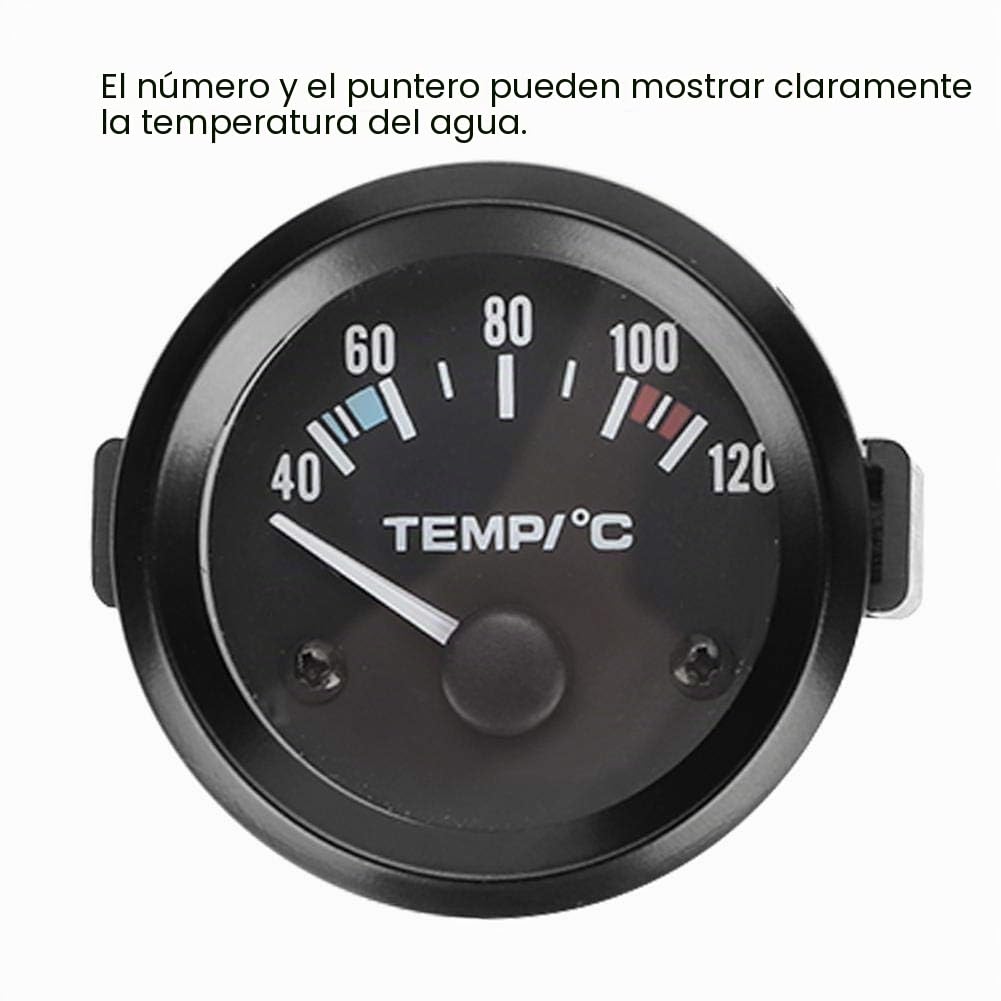Medidor de temperatura del agua, medidor de 2 pulgadas y 52 mm, herramienta de instrumento de medidor de temperatura del agua digital LED universal para camión de coche