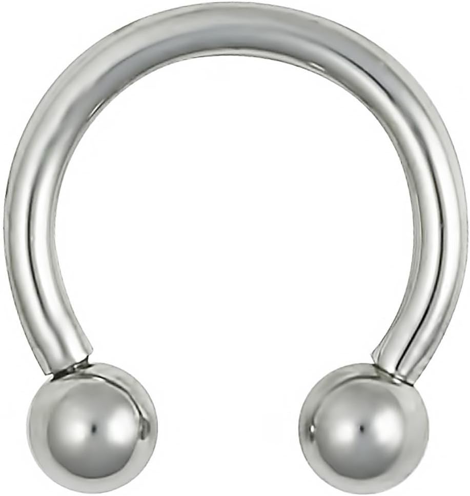 Forbidden Body Jewelry Horseshoe Septum Rings Internally Threaded Small Nose Hoop Surgical Steel 16G