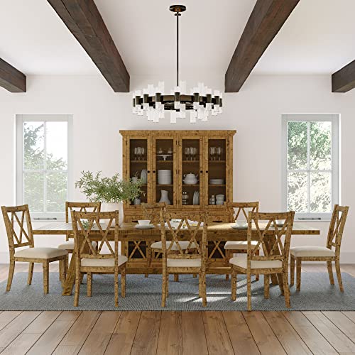 Jofran-Telluride-Rustic-Distressed-Pine-70-Four-Drawer-Sideboard-Buffet-Server-Server-and-Hutch-Gold Jofran Telluride Rustic Distressed Pine 70 Four Drawer Sideboard Buffet Server Server and Hutch Gold