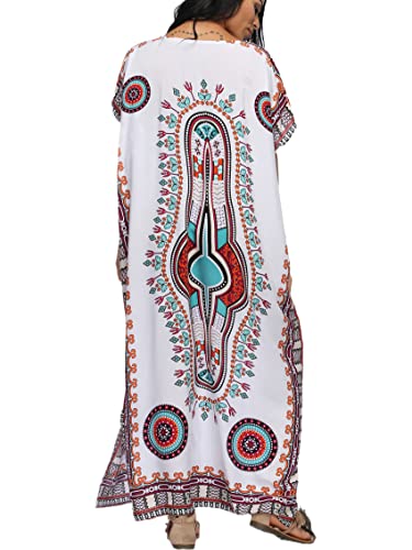 Image of Kaftan Dresses for Women Plus Size Summer Beach Dress with Print and Swim Cover Ups