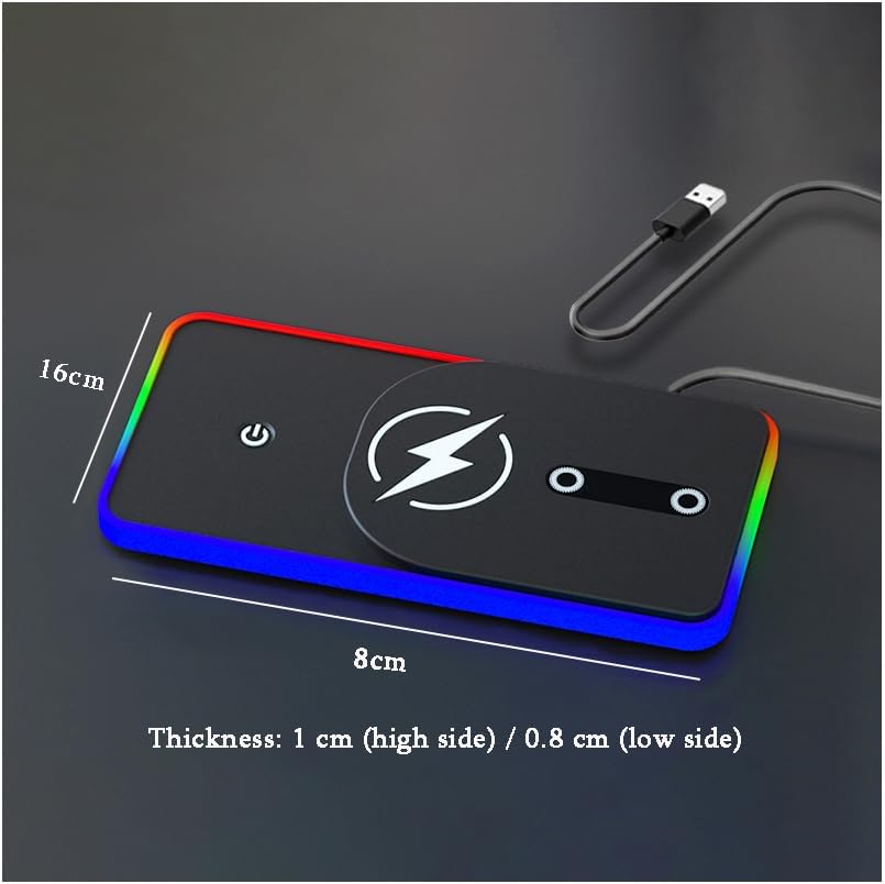 Car Charging Pad for Lincoln Navigator Black Label 2018–2025, Non-Slip Charging Mat with Soft Ambient Light, Steady Charging Surface, Plug & Play Use for Daily Driving,B USB