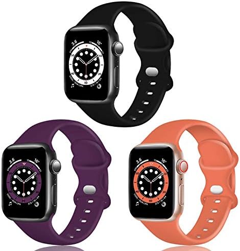 TopPerfekt Silicone Strap Compatible with Apple Watch Strap 42mm/44mm/45mm/49mm, Silicone Replacement Watch Band Straps for iWatch Series 8 7 6 5 4 3 2 1 SE Ultra
