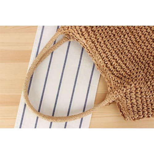Bolso Tote de Paja para Mujer, Grande, Tejido miniatura 2