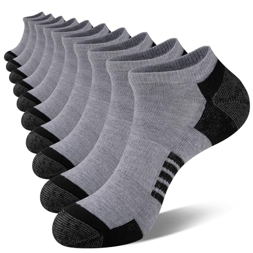 Image of COOVAN 10 Pairs Mens Ankle Socks Men 10 Pack Low Cut Comfort Cushion Casual Socks