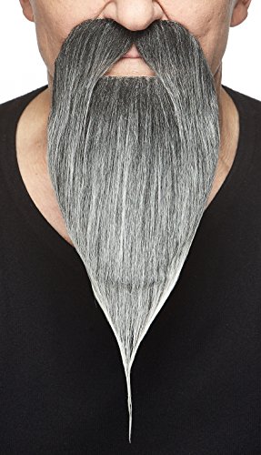 Preisvergleich Produktbild Mustaches Selbstklebende Neuheit Philosopher Fälscher Bart Falsch Gesichtsbehaarung Kostümzubehör für Erwachsene Salz und Pfeffer Farbe