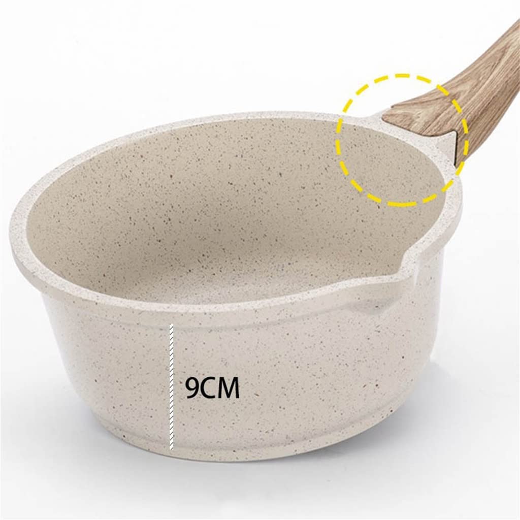 Wok Set Non-Stick Pan Stone Kitchen Rice Pot Boiler Boiler with Glass Lid Frying Pan Frying Pan (E