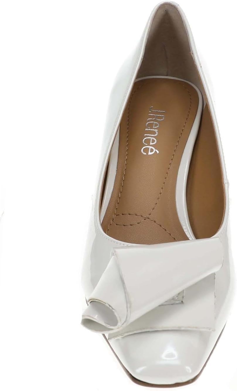 J. Renee Karali Women's Pump, 6.5 B(M) US, White