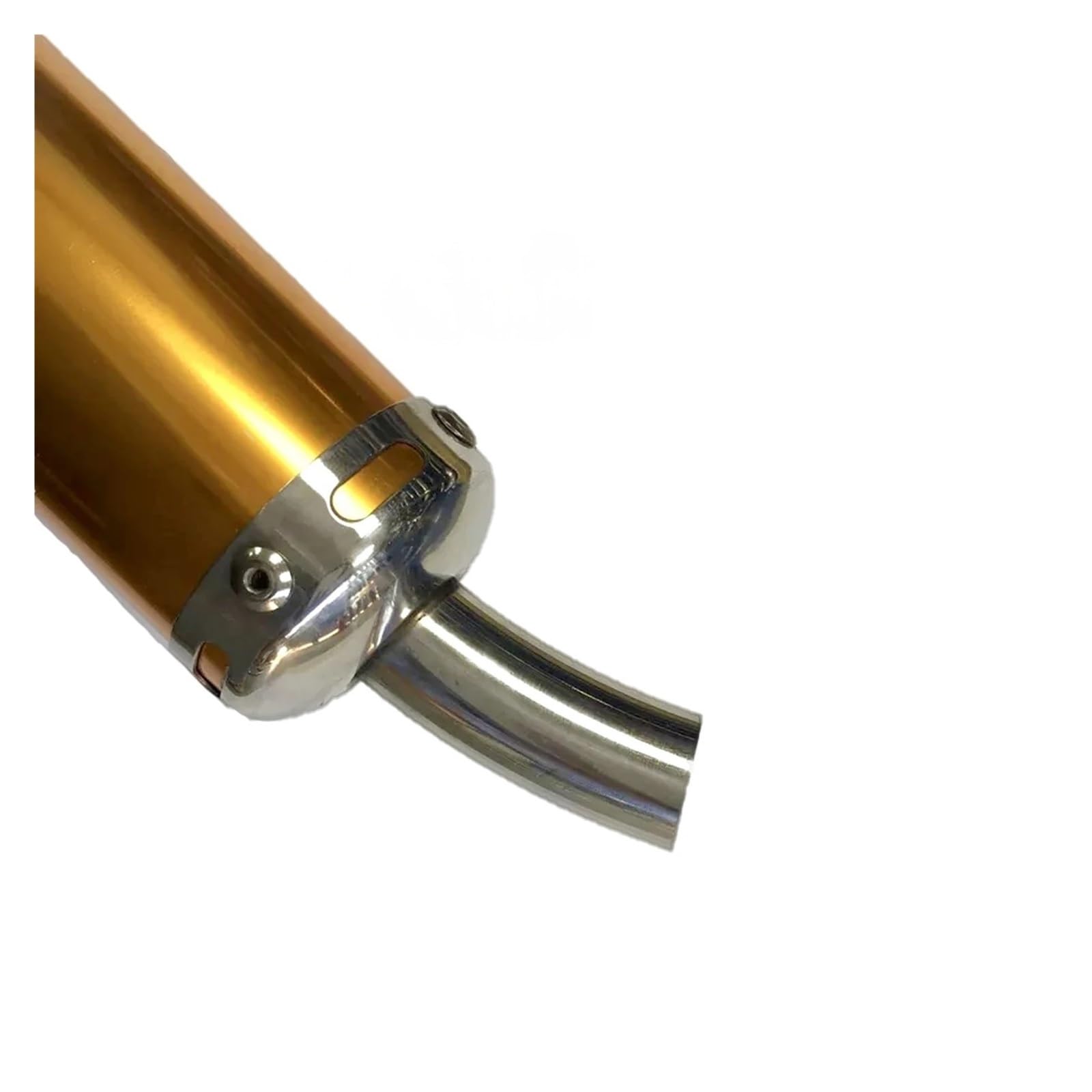 Uniwersalny Metalowy Tłumik Rury Wydechowej 60x280mm Wyścigi Motocyklowe Pasuje Do 50cc-240cc rura wydechowa(Gold)