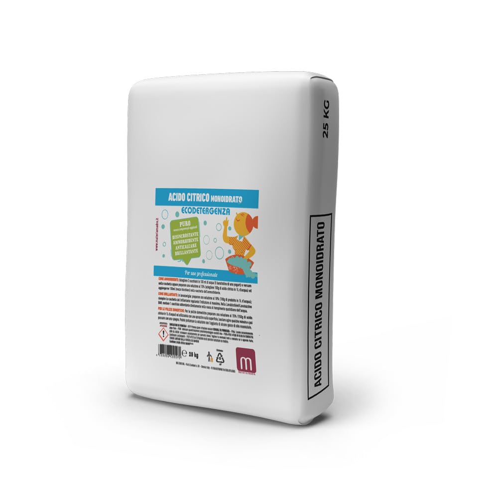 Ácido cítrico monohidrato – bolsa de 25 kg (suavizante, antical, abrillantador, desincrustante)