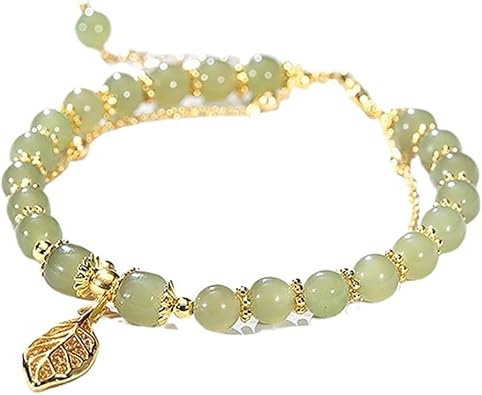 Natural Jade Bracelet Women Accessories Double Chain Bracelet Wedding Party Jewelry Gift