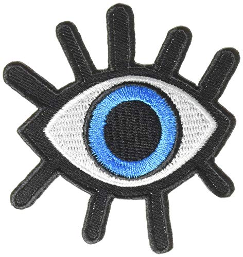 Pack of 2 Eye Eyeball Tattoo Wicca Occult Goth Punk Retro Applique Iron-on Patch
