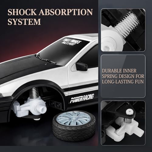 Image of Remote Control Car RC Drift Car 2.4GHz 1:24 Scale 4WD 15KM /H High Speed Model Vehicle with LED Lights Drifting Tire Racing Sport Toy Car for Adults Boys Girls Kids Gift