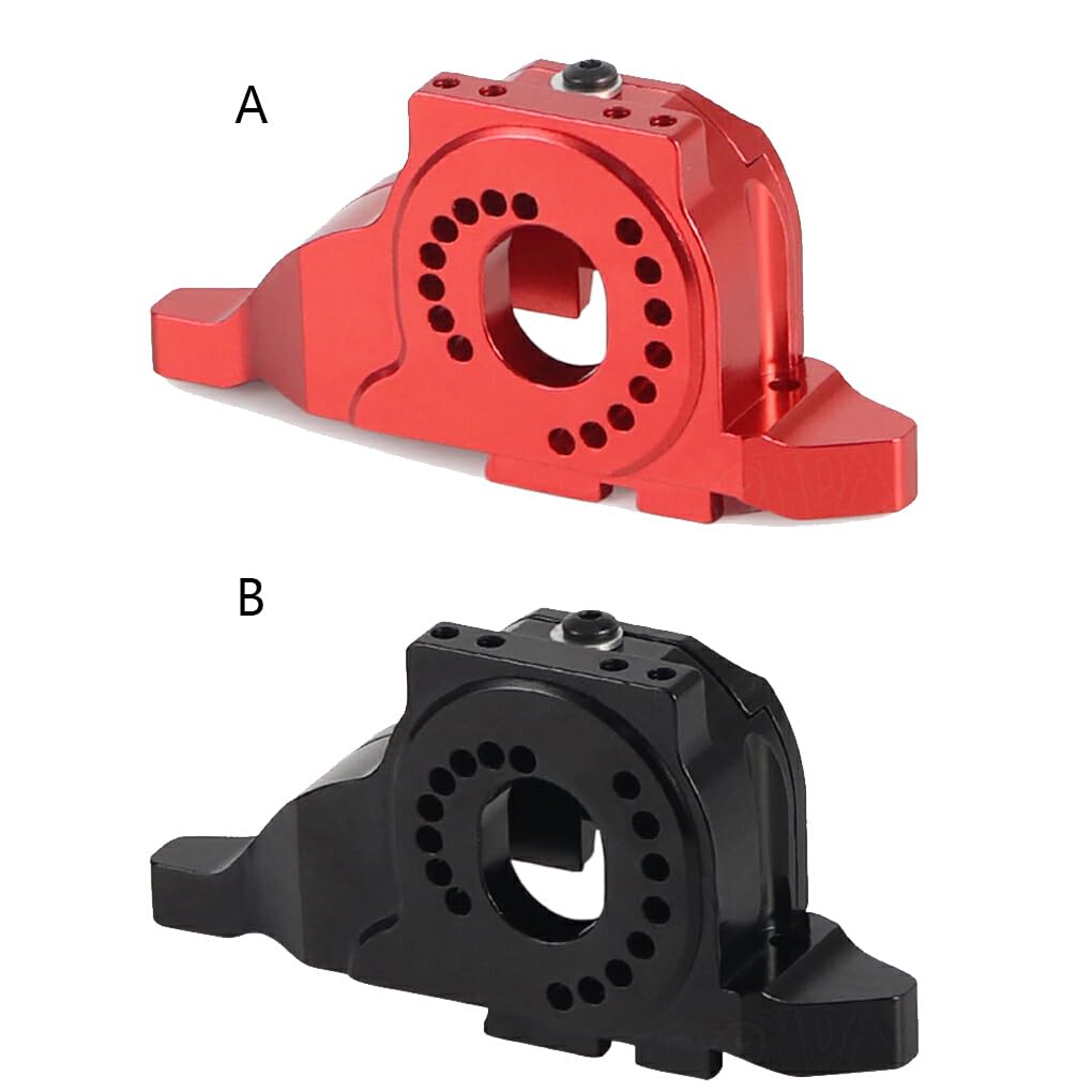 Dhawk Racing Maglia Inferiore In Alluminio Rossa + Supporti Antiurto Per Traxxas TRX-4
