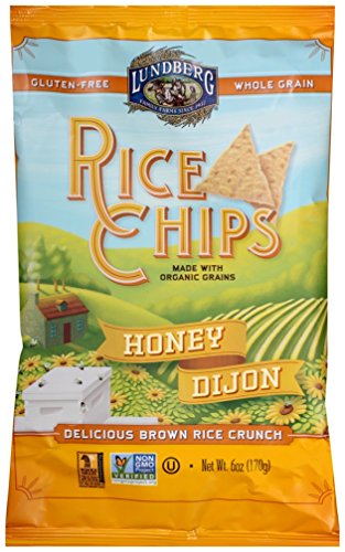 Lundberg Family Farms Rice Chips Made with Organic Grains, Honey Dijon, 6-Ounce Bags (Pack of 12)