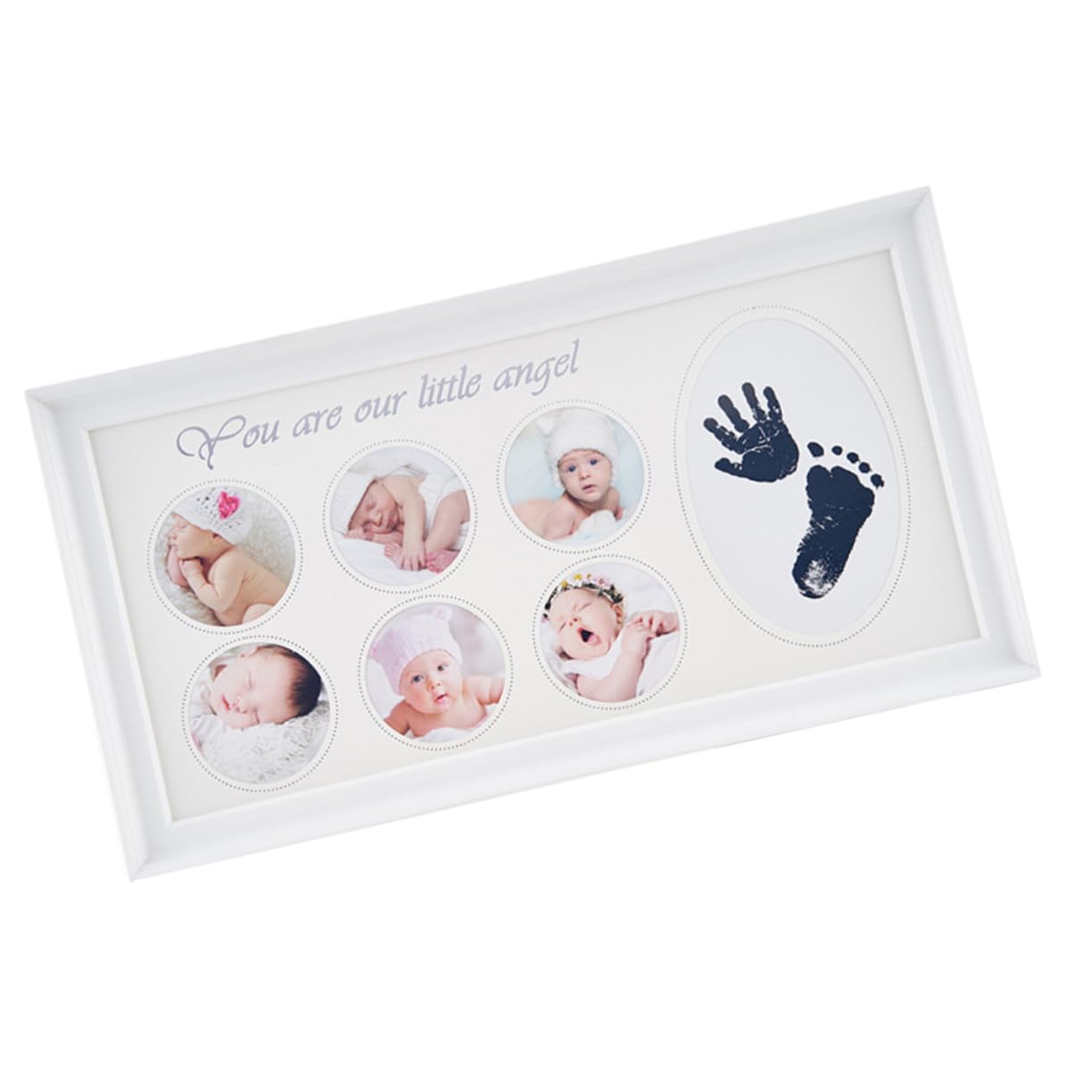 IWOWHERO Baby Footprint Handprint Photo Frame Infant Foot and Handprint Diy Kids European Style Diy