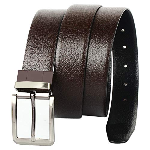 Image of KAEZRI Genuine Leather /Italian Reversible Black And Brown Casual Belt For Men