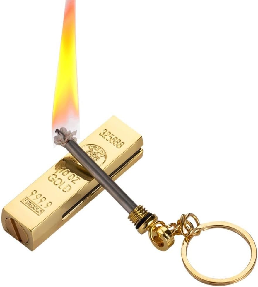 Llavero permanente de pedernal, encendedores impermeables de combinación infinita, llavero reutilizable 10000 veces, encendedor de aceite, encendedores fríos, supervivencia de cerilla de emergencia ED