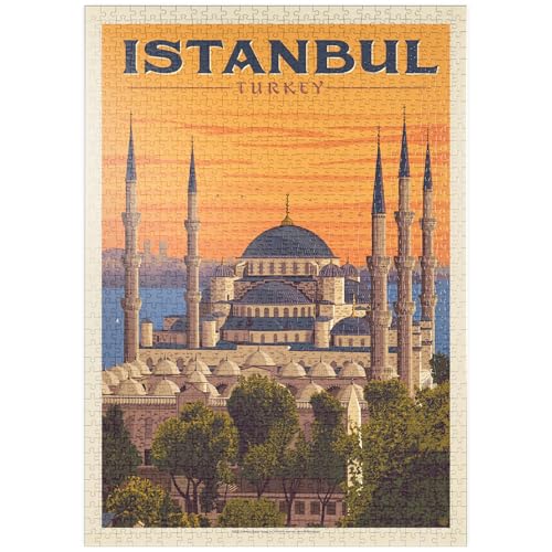 MyPuzzle Turquie : Istanbul, Affiche Vintage - Premium 1000 Pièces Puzzle - Collection spéciale MyPuzzle de Anderson Design Group