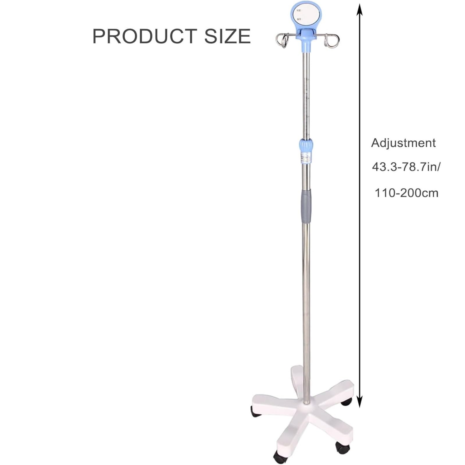 Soporte rodante for portasueros: acero inoxidable de alta resistencia Soporte para suero