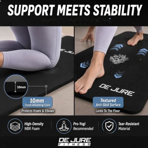 Image of De Jure Fitness Yoga Mat for Women and Men, 13mm Extra Thick Non-Slip NBR Exercise Mat for Yoga, Pilates, Gym & Floor Workouts - with Carry Strap - Gemini