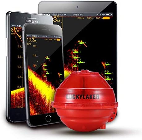 Fish Finder, Portable WiFi Underwater Connection Mobile Phone Smart, Wireless Fishing Camera Fish Detector, Smart Phone Tablet for Android/iOS Can Be Used for Ice Lake Boat Fishing