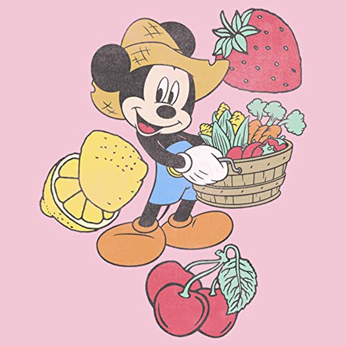Disney Characters Farmer Mickey Girl's Solid Crew Tee2