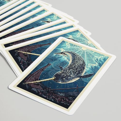 Narwhal, Letterpress, 52 cartas de póker para adultos miniatura 5