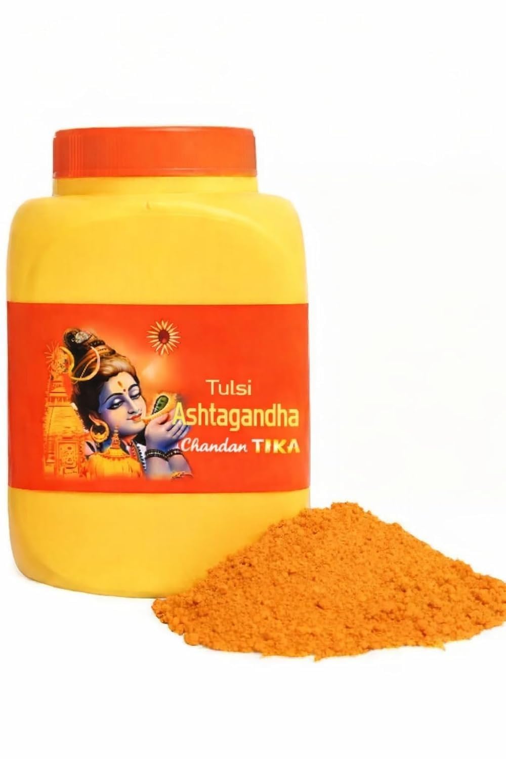 BUYEASY Kashi ashtagandha Chandan Powder Original for Pooja 100% Tulsi Kesar Chandan Yellow Tika Tilak Puja (500 Gram)-image-7