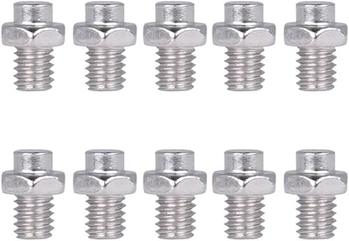 oAutoSjy Tornillos de pedal de bicicleta de 10CPS M4 x 0.169in, tornillos de pedal de bicicleta de acero al carbono, tornillos de pedal MTB