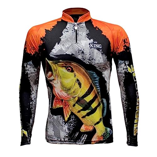 Camiseta de Pesca Proteção Solar UV King Tucunaré KFF600 tamanho:P