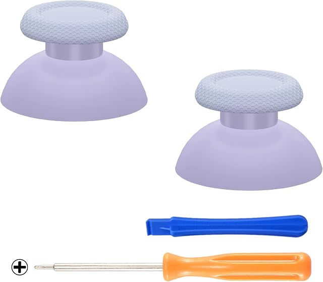 eXtremeRate Jasnofioletowy Zastąpienie Thumbsticks dla ps5 Controller, Niestandardowy Drążek Analogowy Joystick Kompatybilny z ps5, dla ps4 Controller Wszystkich Modeli - Controller Nie Jest Wliczony W Cenę