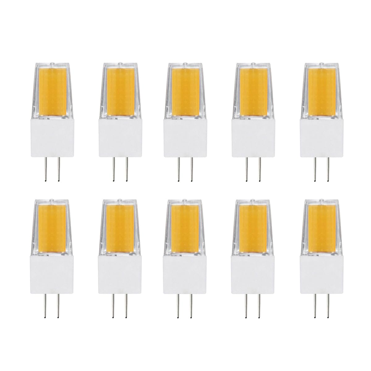G.W.S® G4 LED Capsule Light Bulb, AC 230V 3W 270Lms, Day White 6000K, Pack of 10
