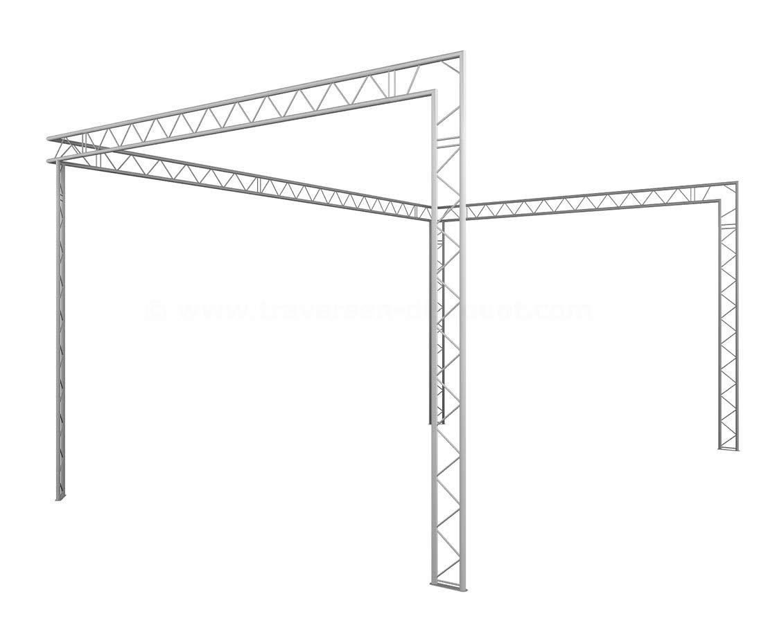 Messebau mit Deco Truss T220-2, U Form mit 6x4x3m - Messestände Stand für Messe Messe Stand für Gewerbeschau