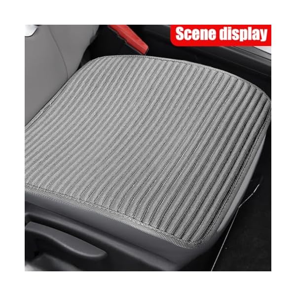 Car Seat Cover, Linen Breathable Front Seat Bottom Protector Pad for Driving, Anti-Slip Soft Car Seat Cushion, Warm in Winter and Cool in Summer, Fits for Cars, Trucks, SUVs, Sedans (Grey) - Image 7