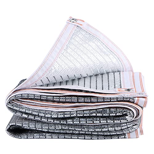JNNBBN Shade Cloth avec Œillets Filet D'ombrage Matériau en Feuille D'aluminium Voile D'ombrage pour Maisons Et Jardins (Color : Silver, Size : 1 x 1 m) Cover