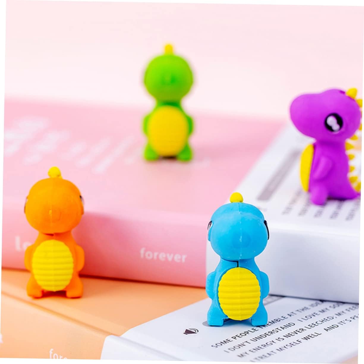 48Pcs Dinosaur Shaped Erasers Portable Erasers for Cute Animal Design School Supplies for Material