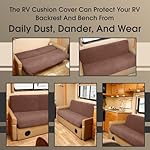Hudson Comfort RV Couch Covers for Sofa Bed – 2-Piece Backrest and Seat Covers Ideal for Jackknife – Camper Slip Covers for RV Furniture – Super Stretchable Fabric with 1cm Elastic (Chocolate) - Image 4